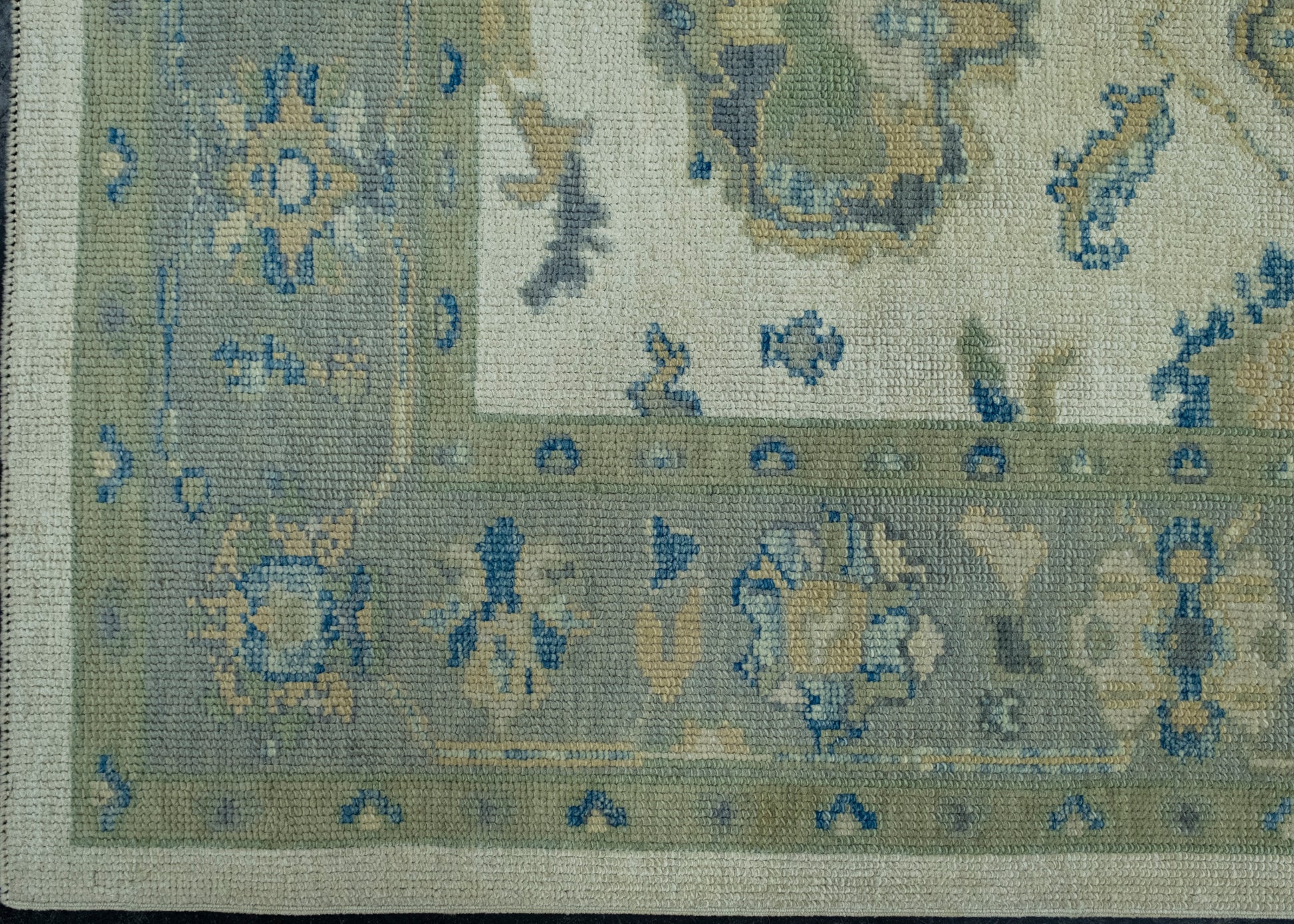 Turkish Oushak Rug 4'2" x 9'3" #17053