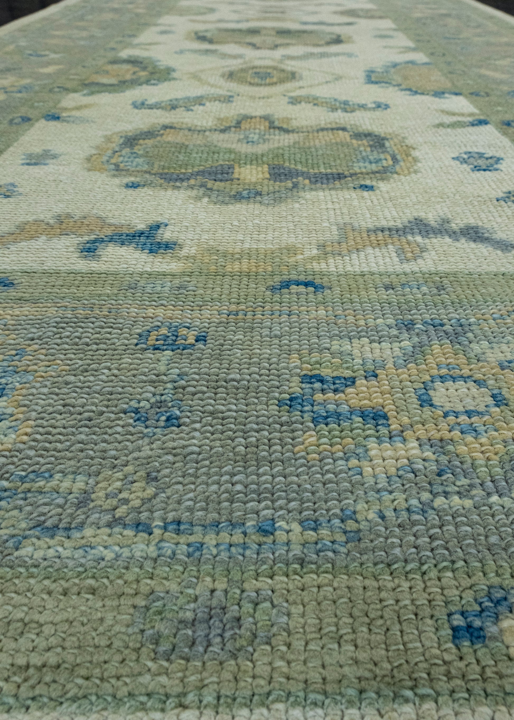 Turkish Oushak Rug 4'2" x 9'3" #17053