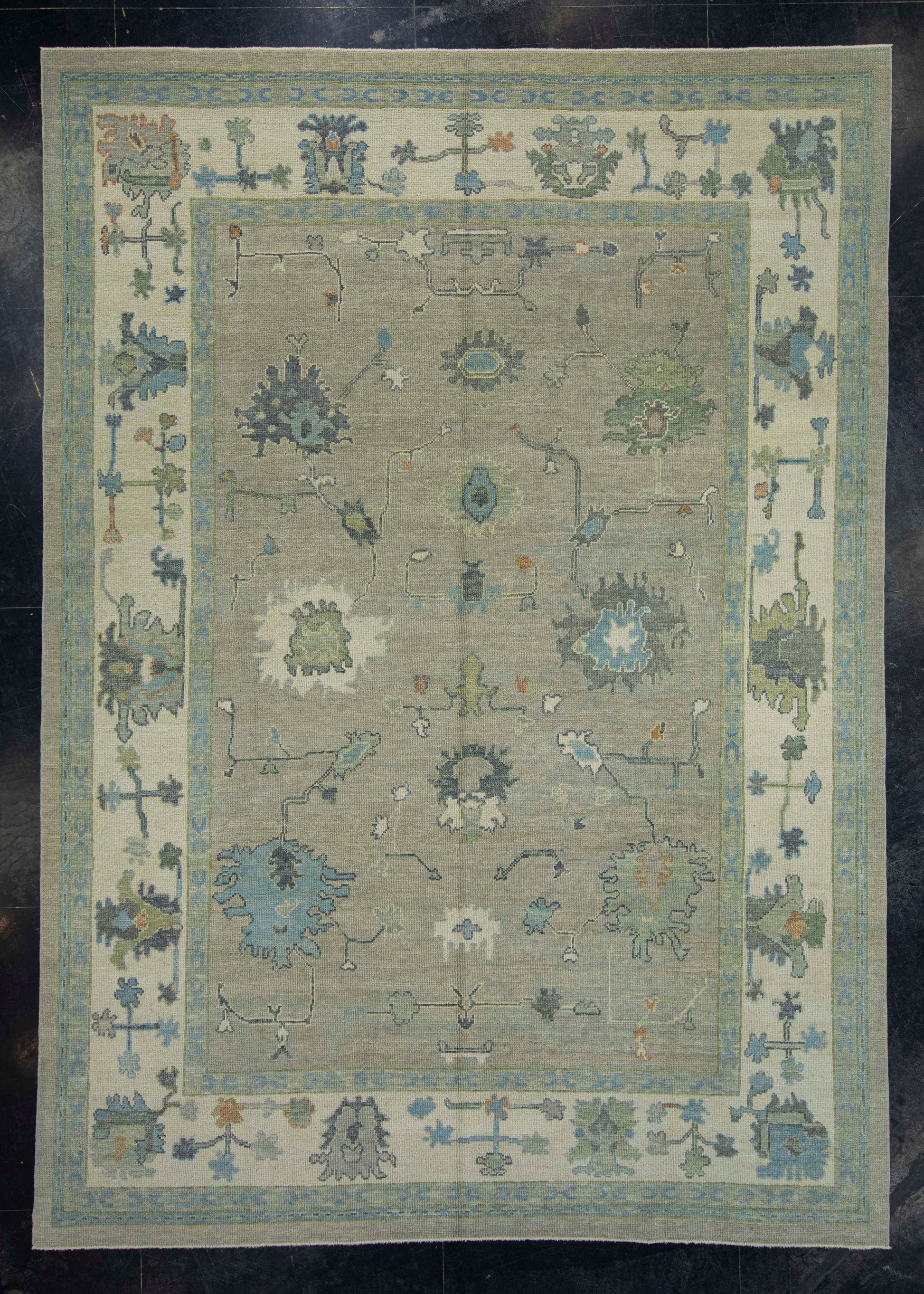 Turkish Oushak Rug 8'6" x 12'1 #18108