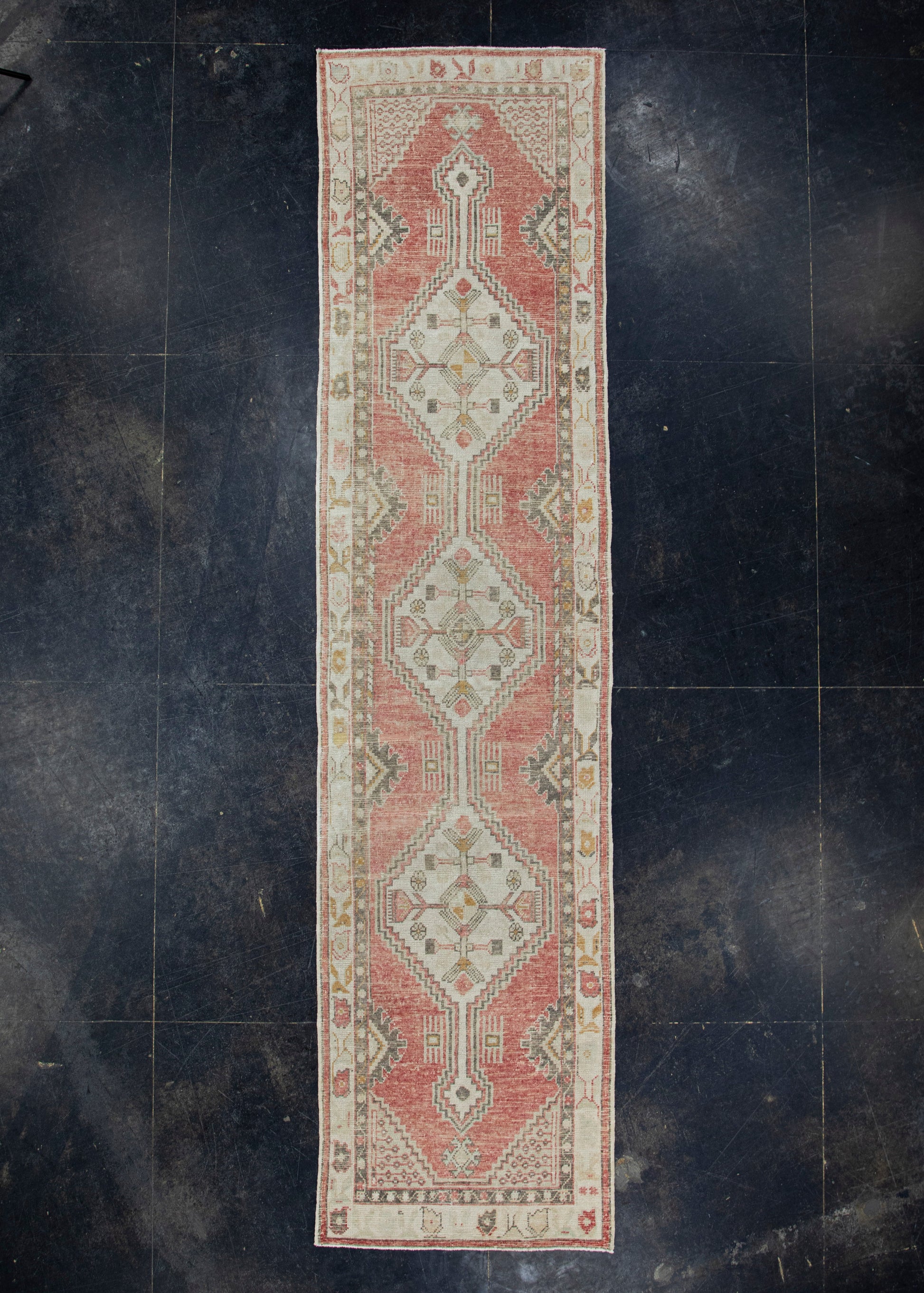 Turkish Vintage Anatolian Runner Rug 2'8" x 11' #17626