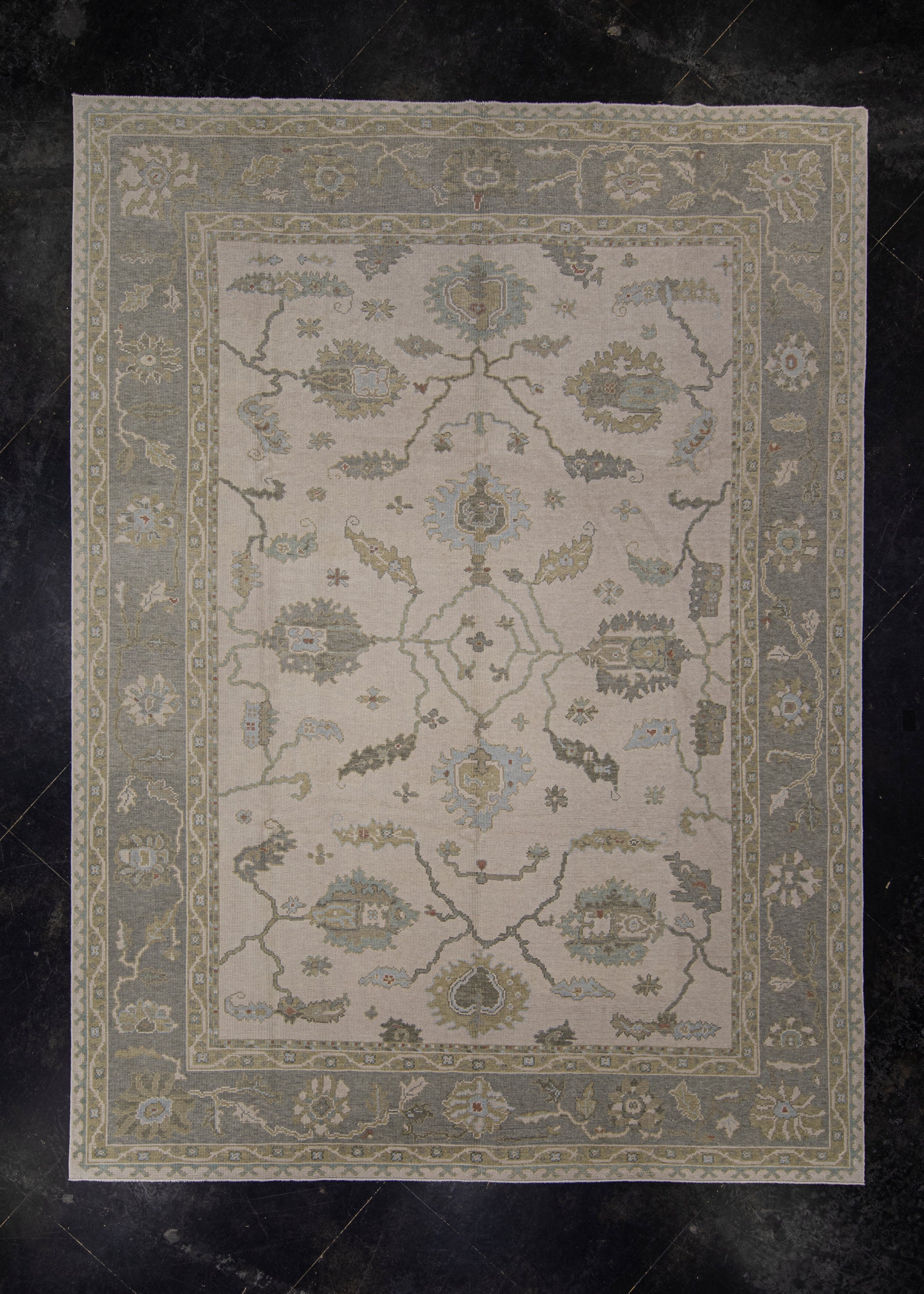 Turkish Oushak Rug 9'4" x 12'7" #12132
