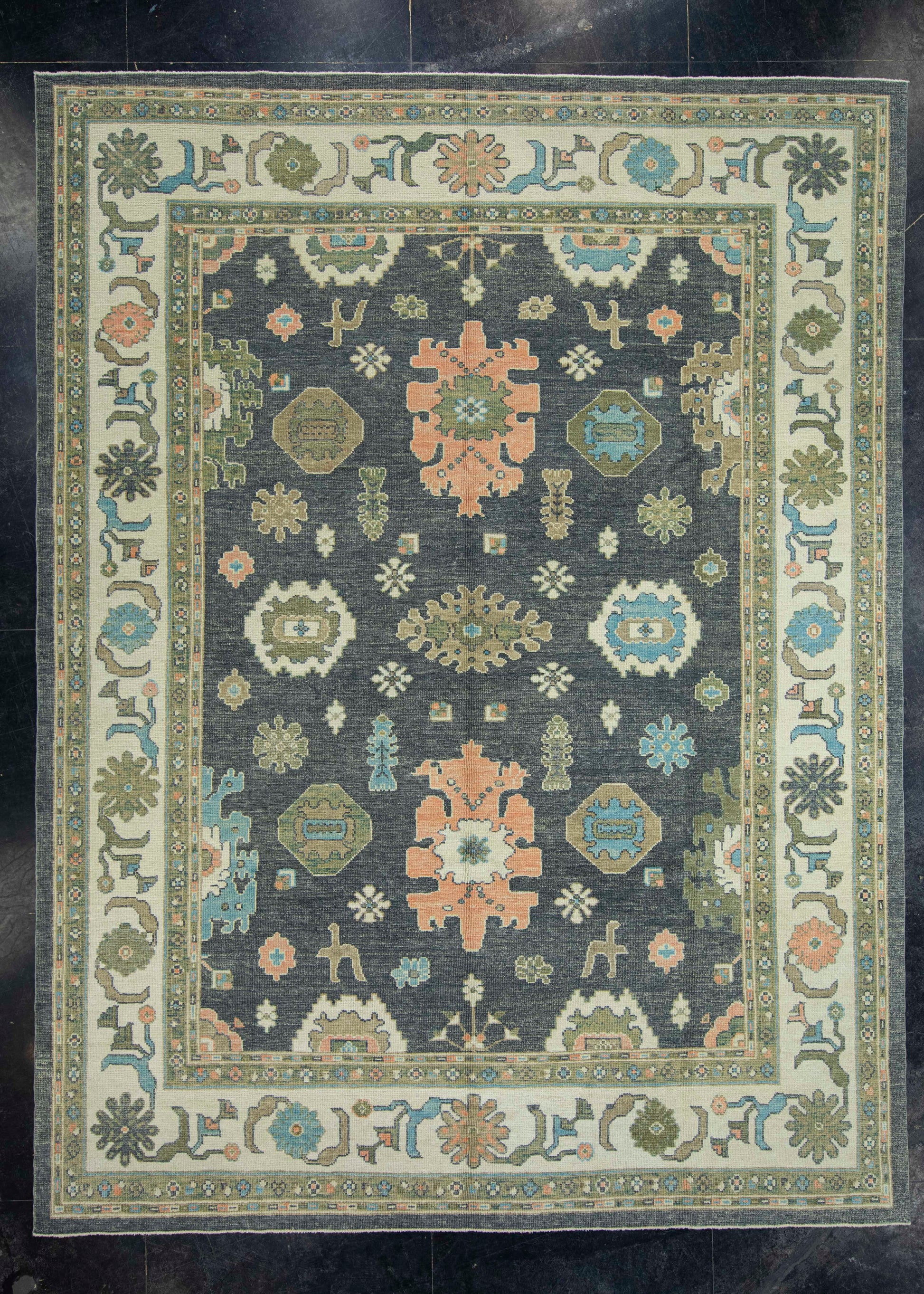 Turkish Oushak Rug 9'3" x 12'3" #17183
