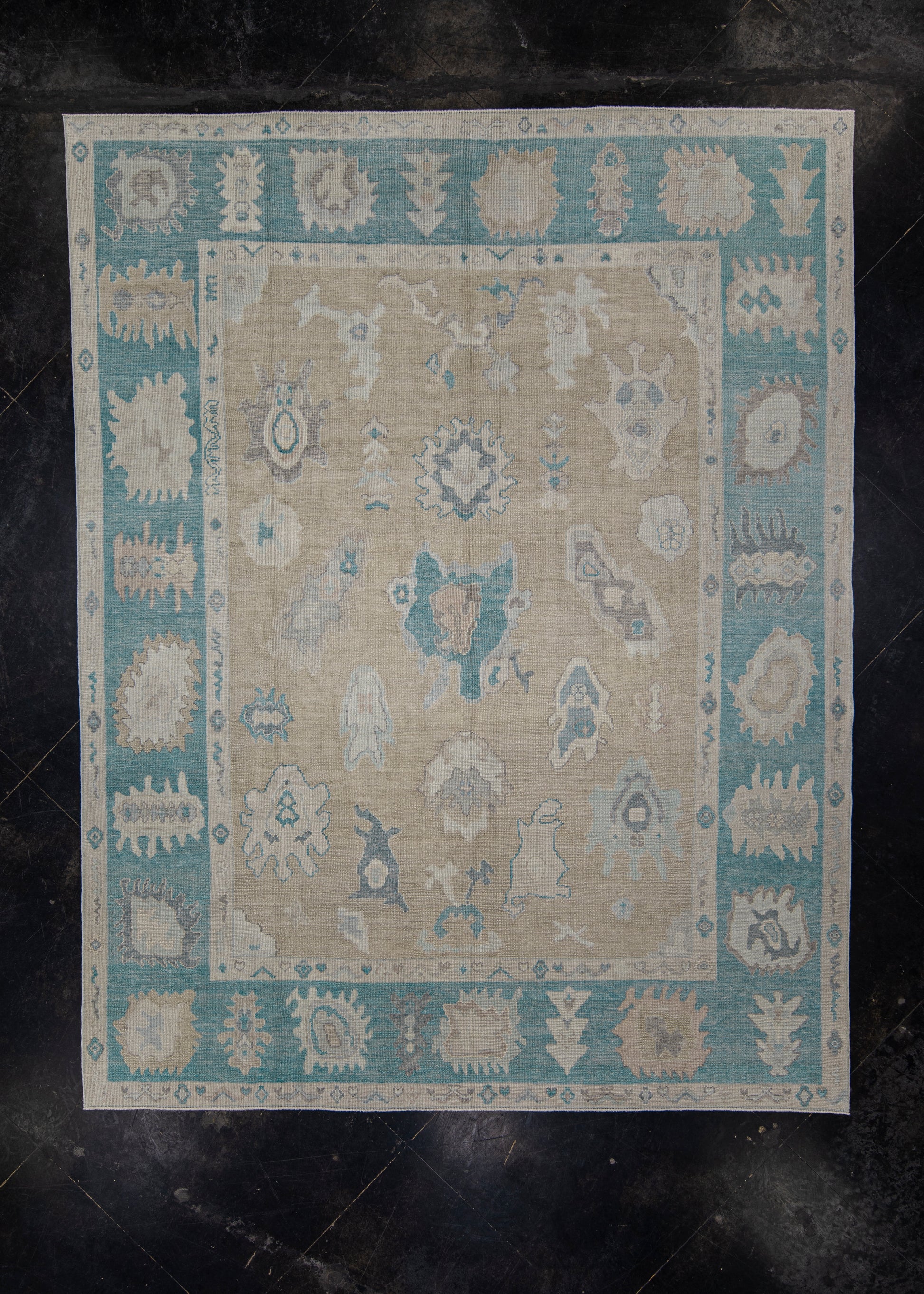 Turkish Oushak Rug 8'9" x 11'1" #11922