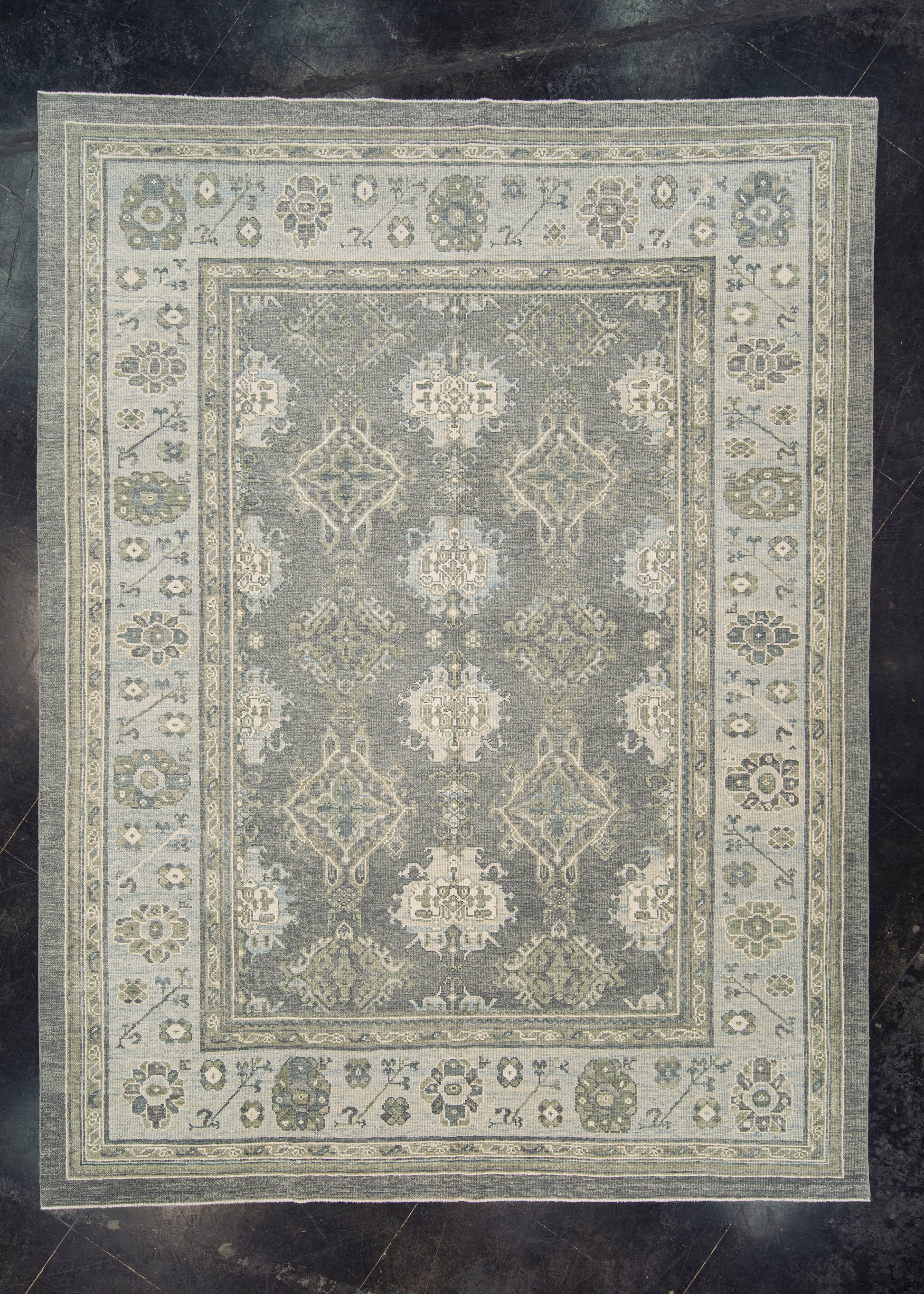 Turkish Oushak Rug 9'3" x 12'1" #12097