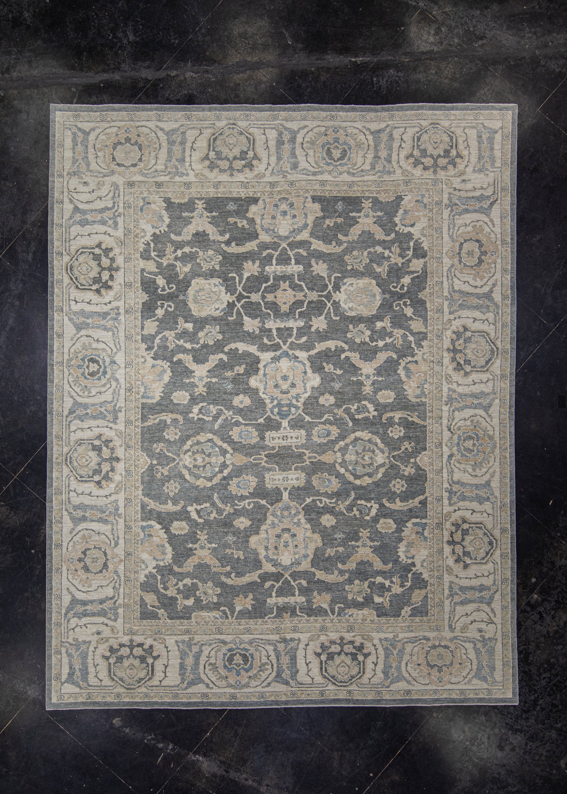 Antique Look Turkish Oushak Rug 9'1" x 11'6" # 11763