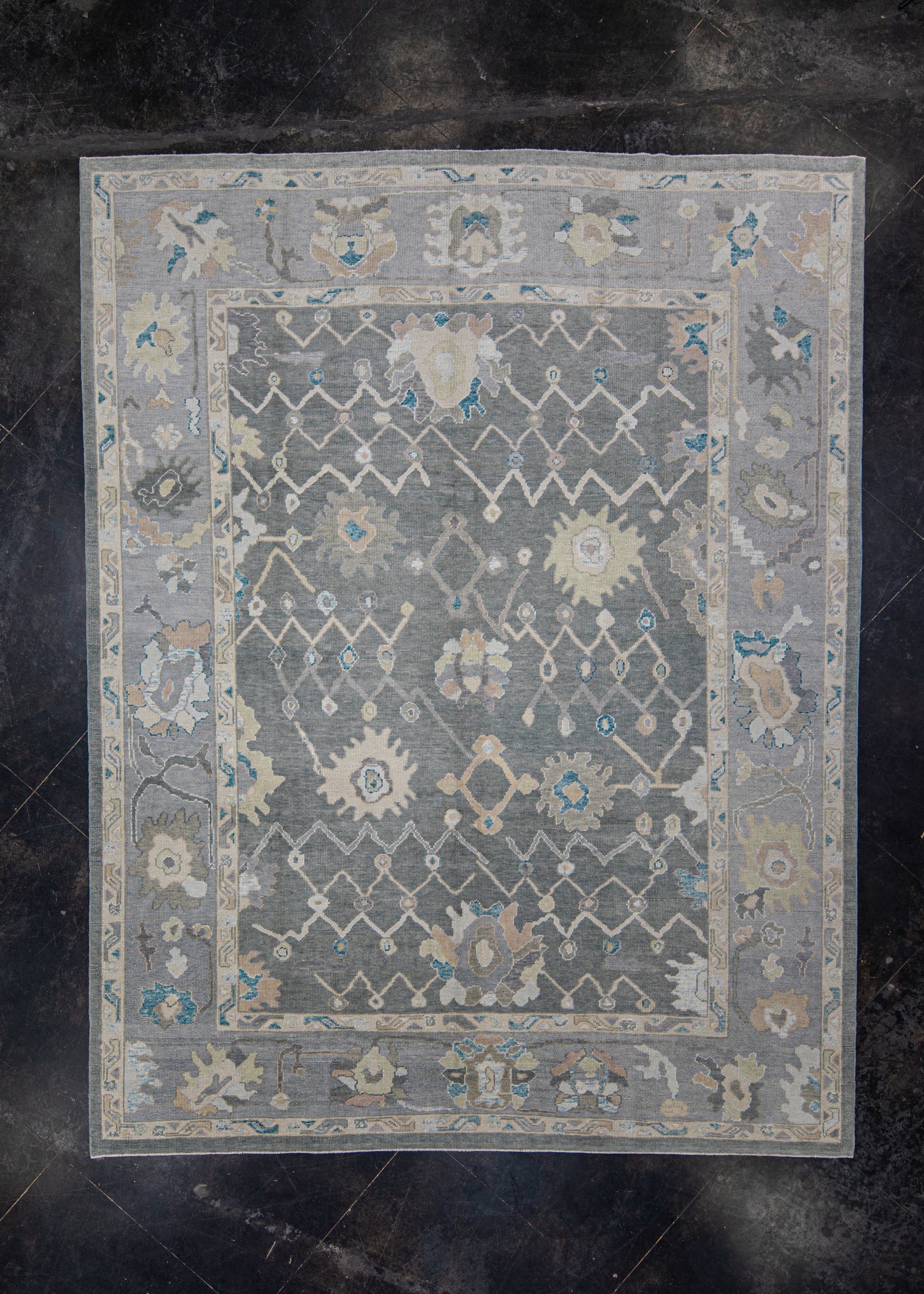 Turkish Oushak Rug 8'11" x 11'8" #12119