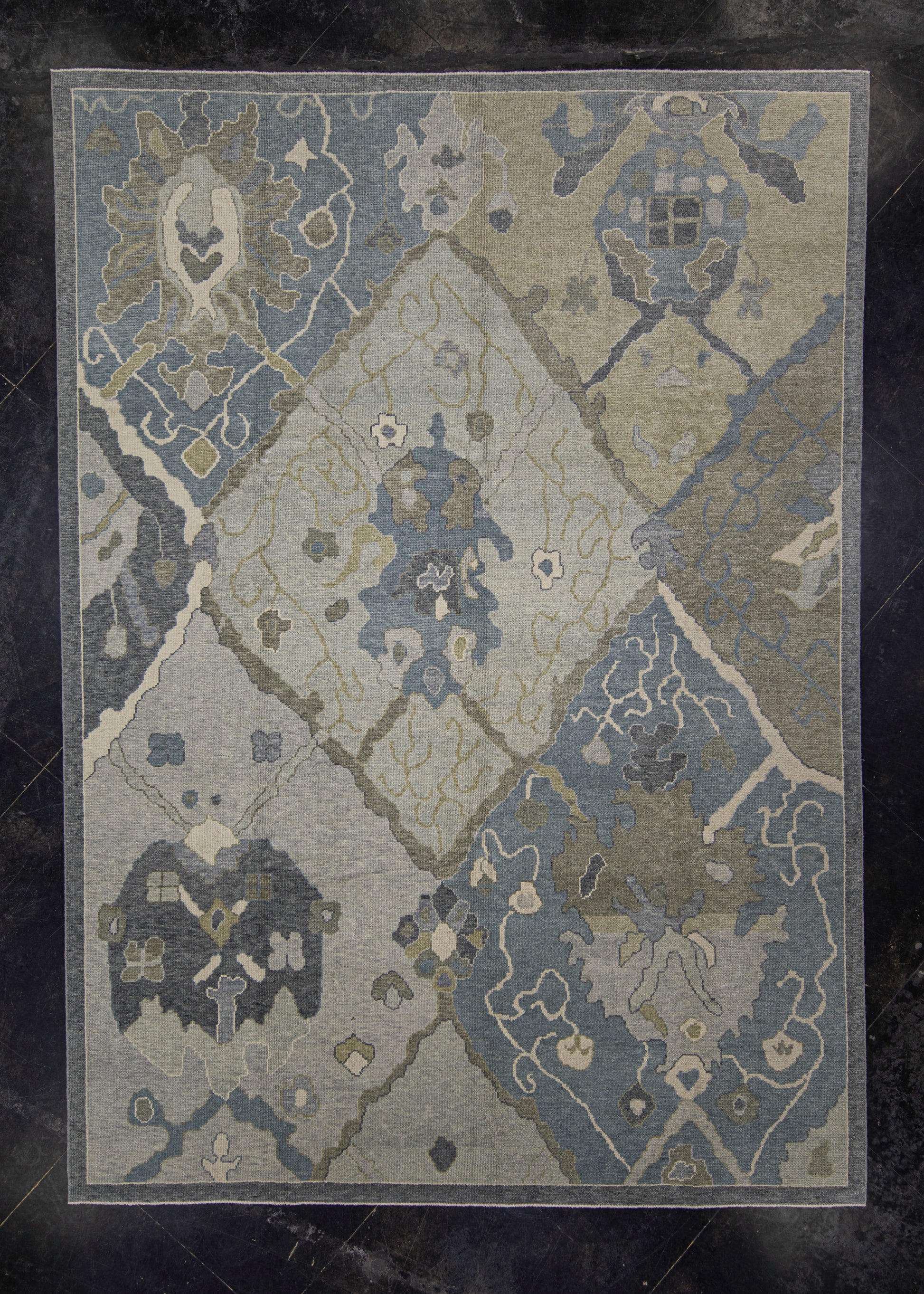 Turkish Oushak Rug 9'1" x 12'7" #12117