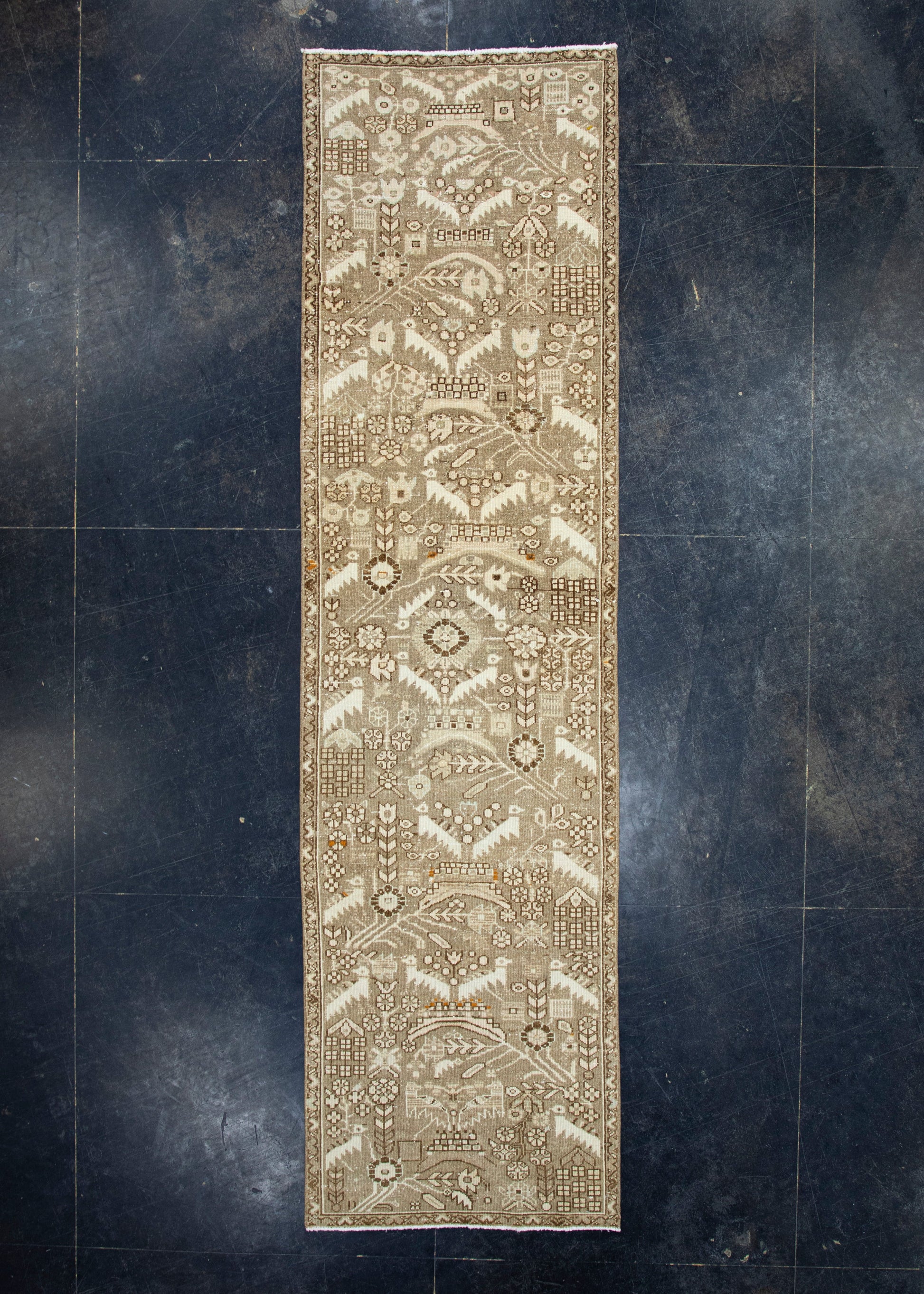 Turkish Vintage Runner Rug 2'7" x 9'8" #17967