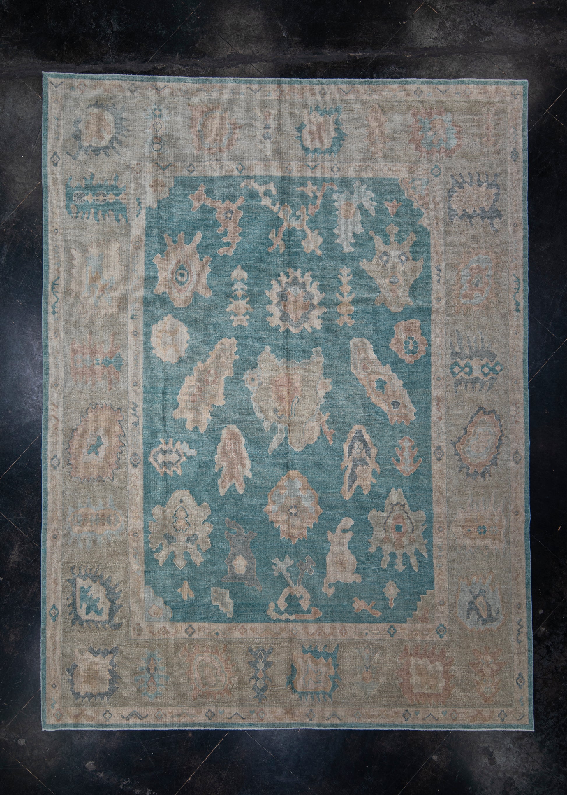 Turkish Oushak Rug 8'9" x 11'7" #11908