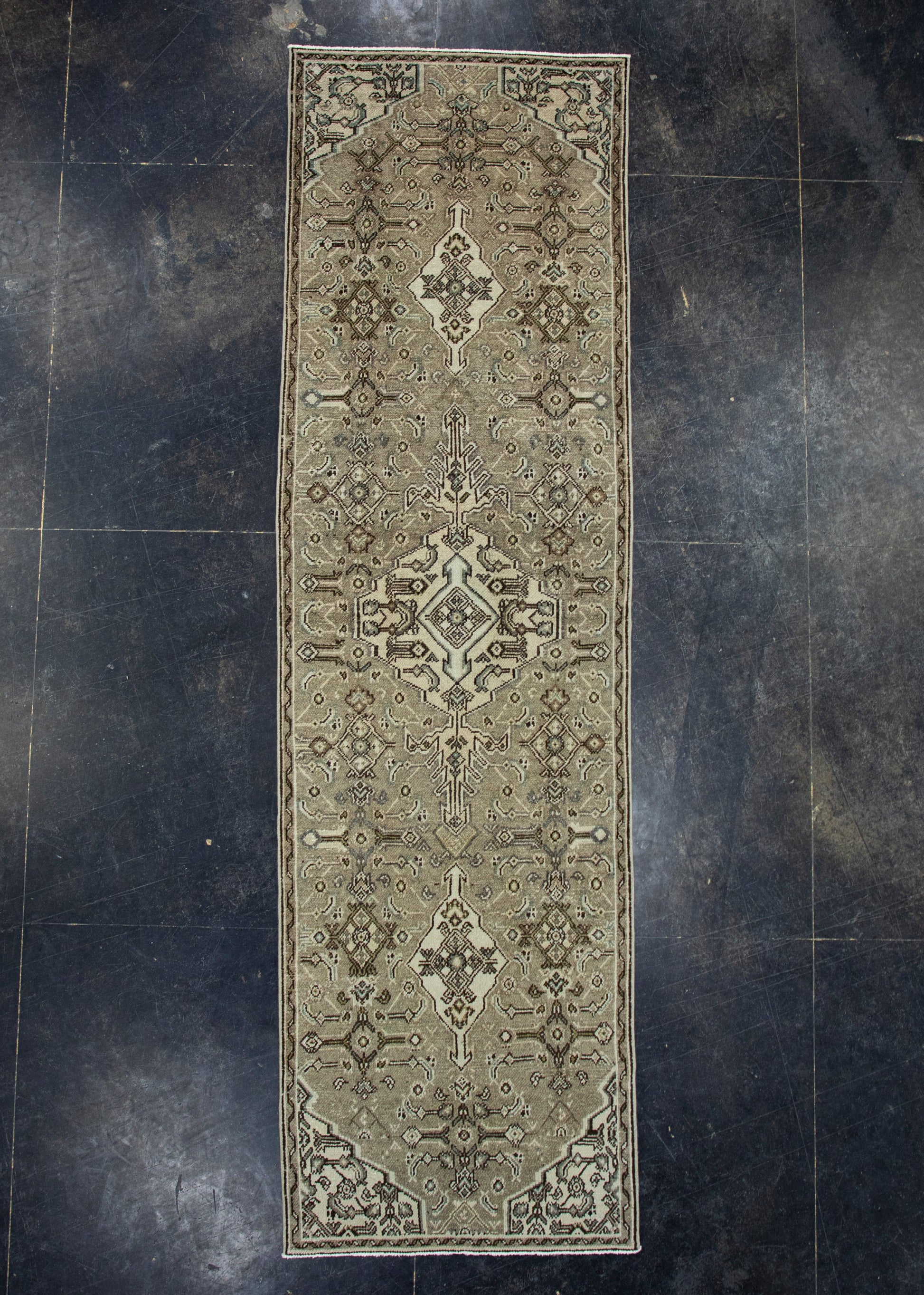 Turkish Vintage Anatolian Runner Rug 2'8" x 9'4" #17596