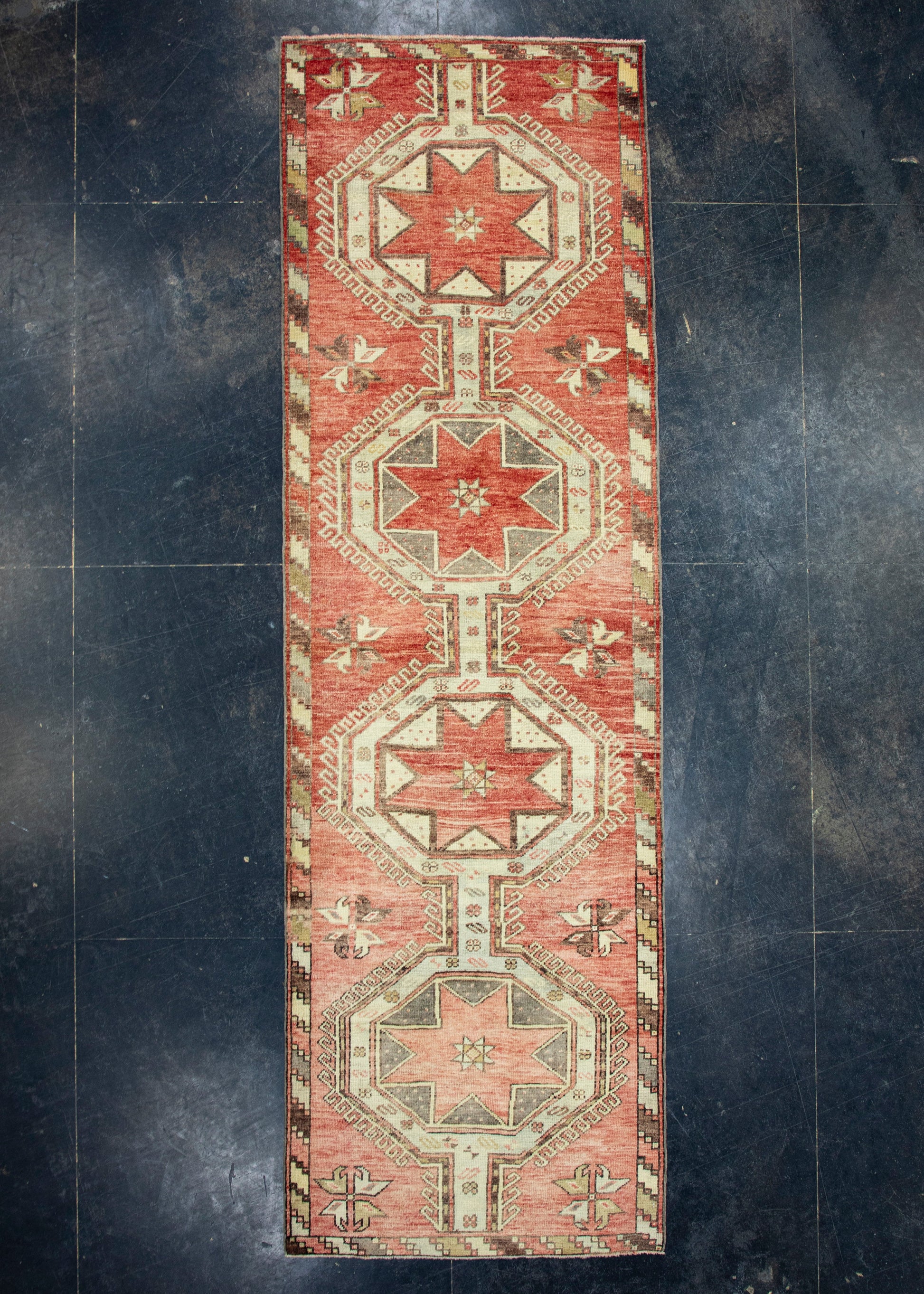 Turkish Vintage Runner Rug 3'1" x 10' #326