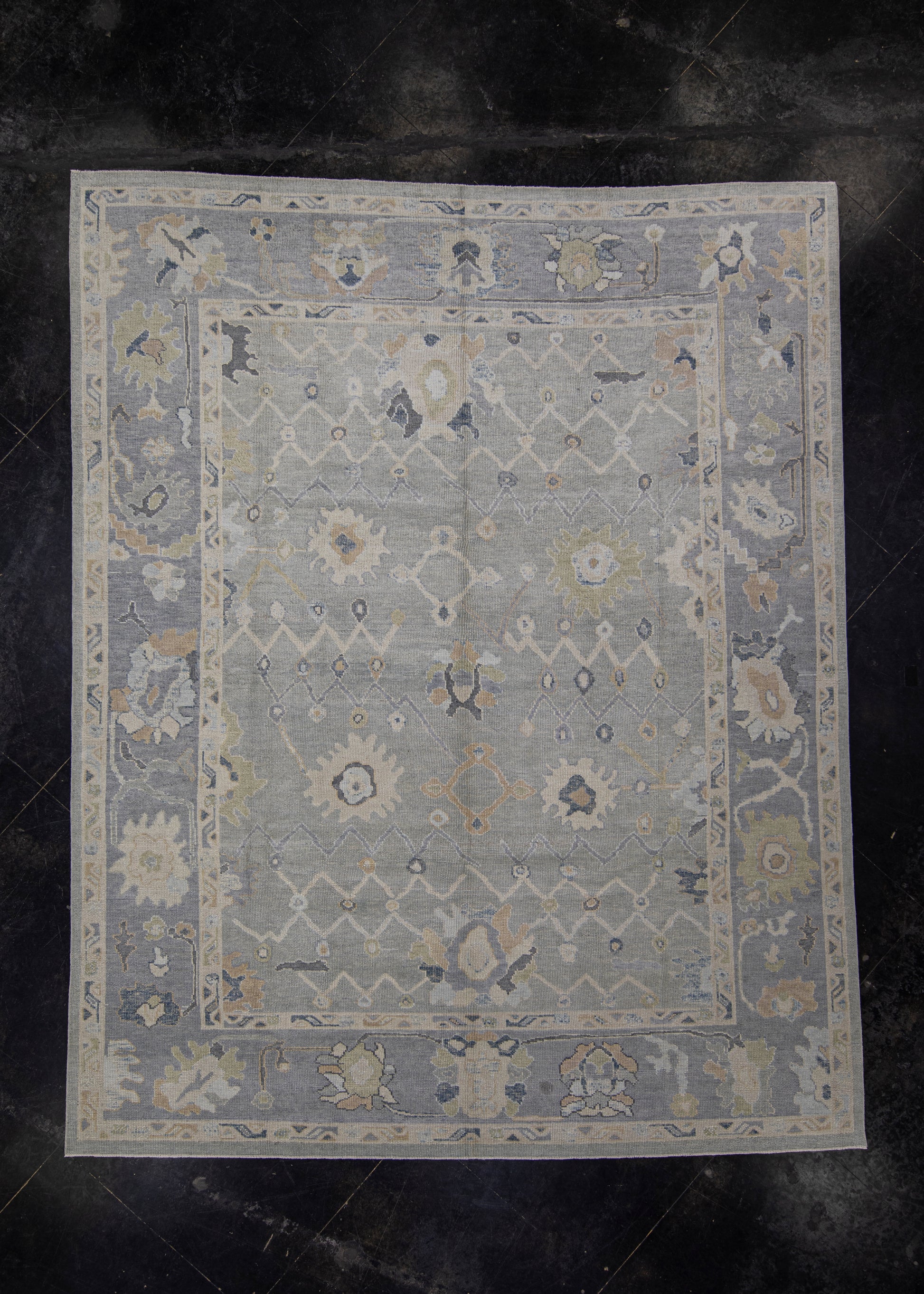 Turkish Oushak Rug 9'5" x 11'9" #12183