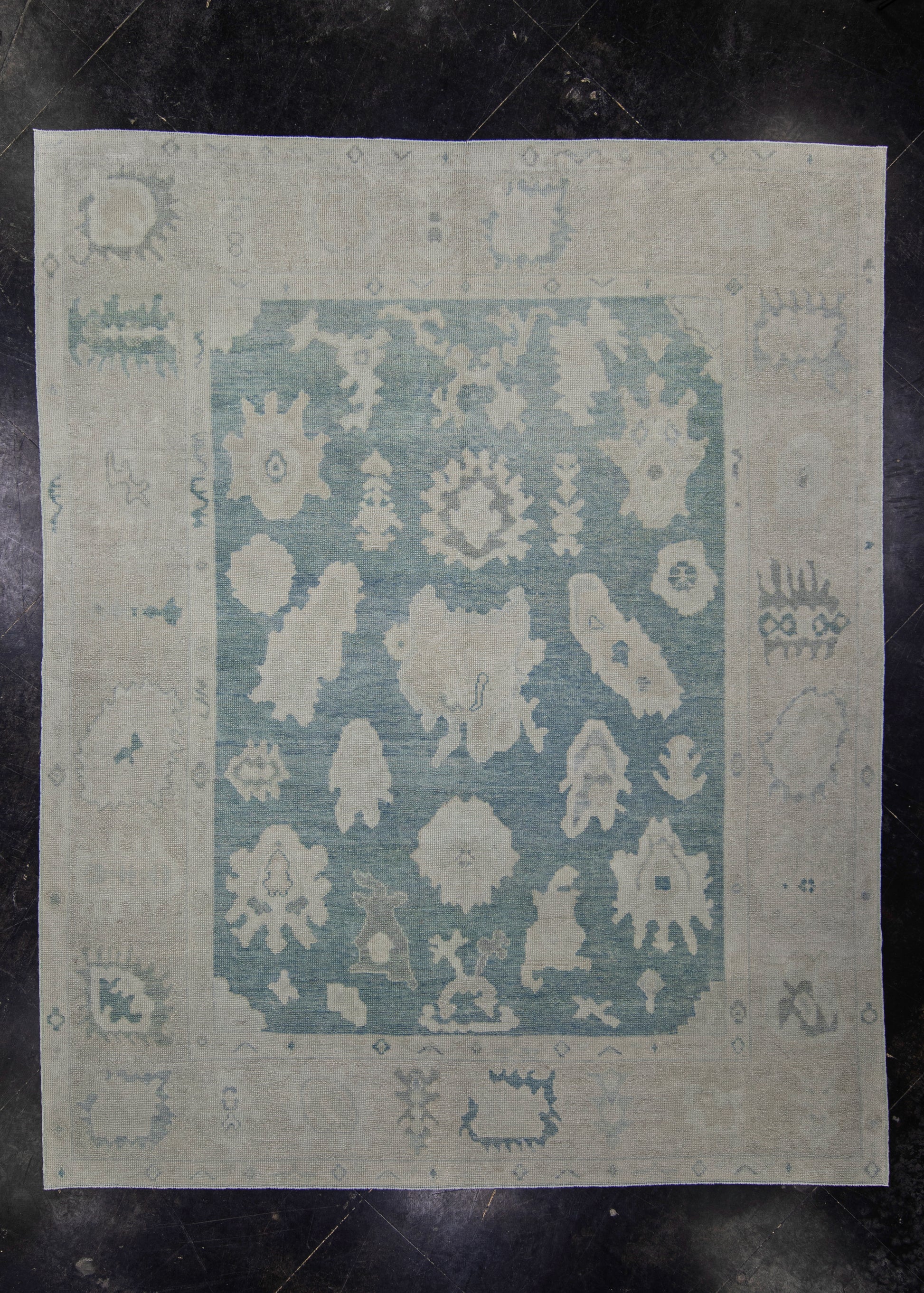 Turkish Oushak Rug 7'10" x 9'8" #10771