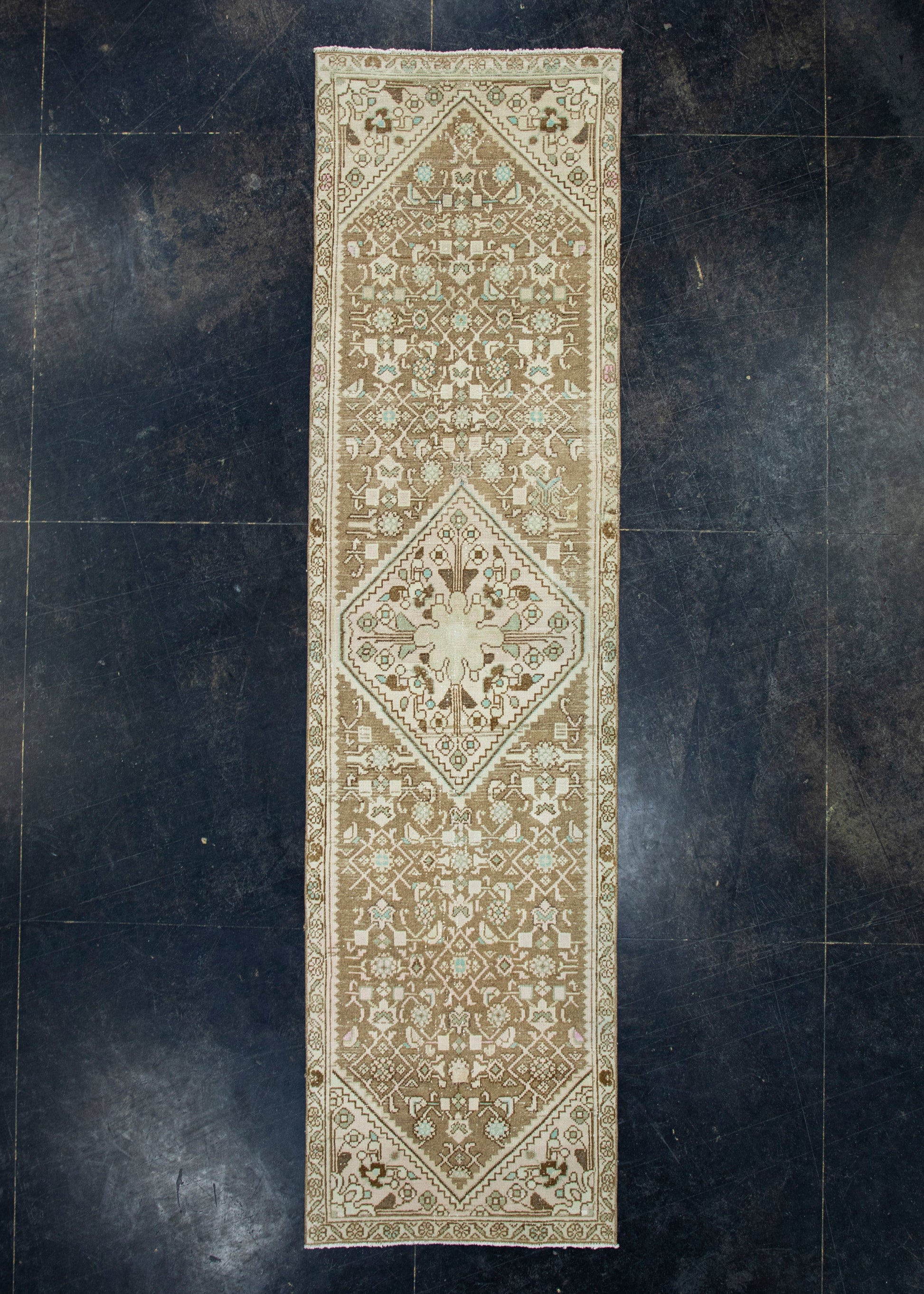 Turkish Vintage Runner Rug 2'4" x 9' #17977