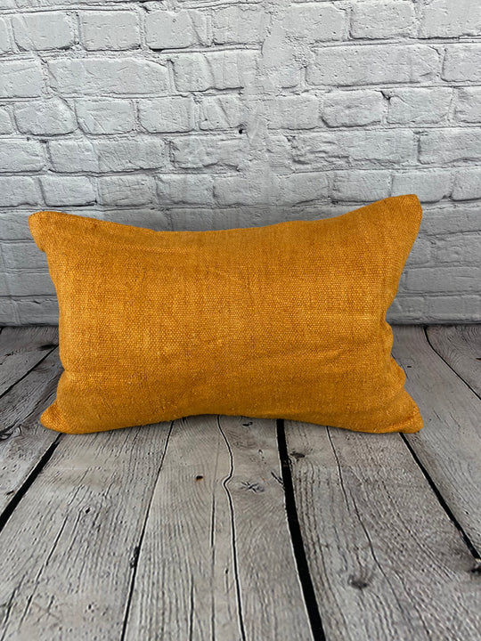 16 x 24 Hemp Pillow Turkish Cushion Natural Orange Pillow Cushion Cover #6276