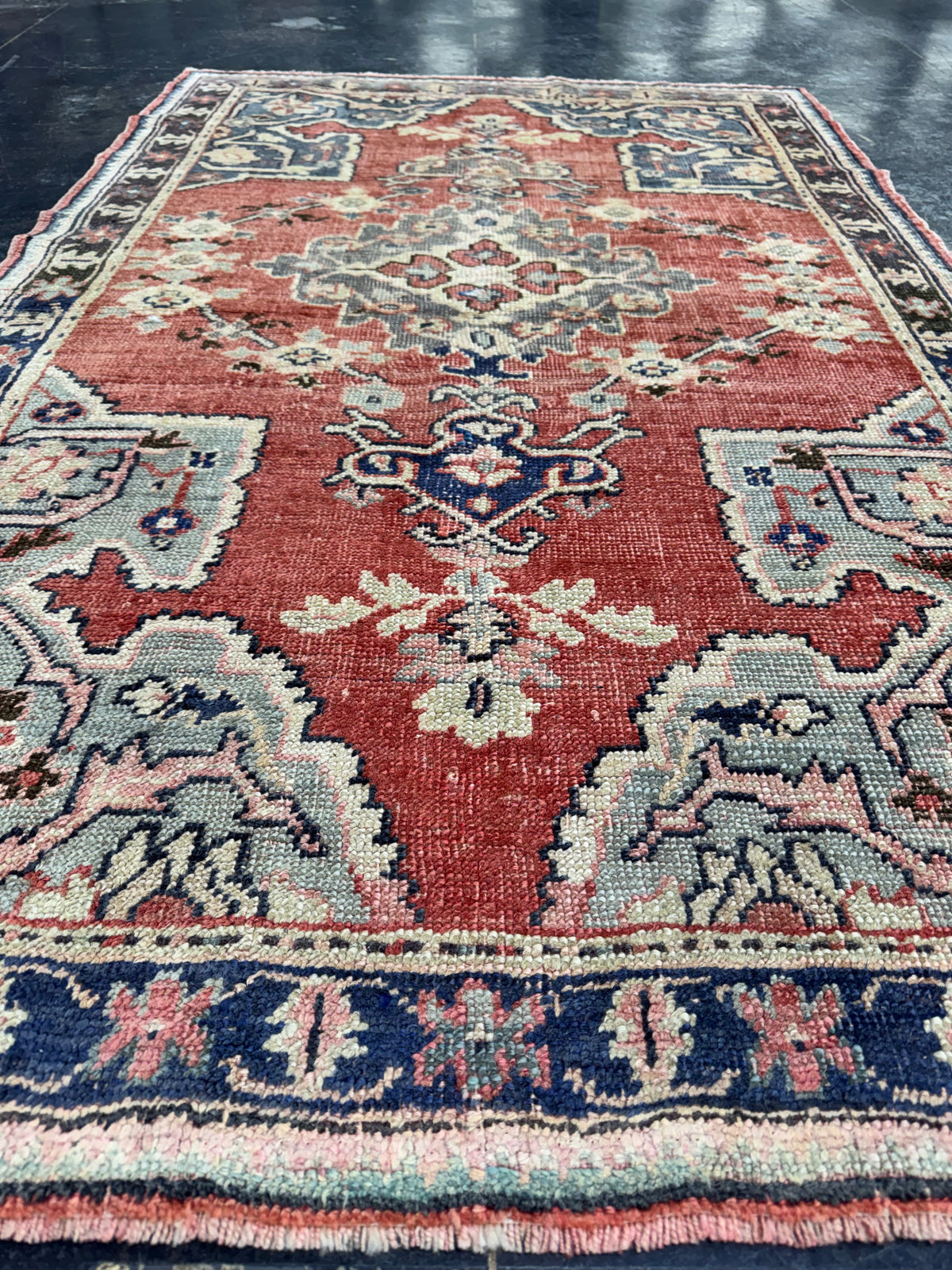 Turkish Vintage Rug 3'8'' x 5'10'' #24591