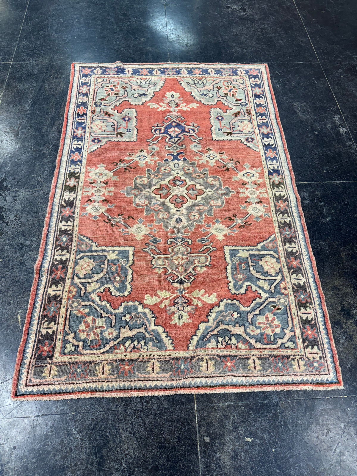 Turkish Vintage Rug 3'8'' x 5'10'' #24591