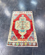 Turkish Mini Rug Oriental Hand Knotted Vintage Rug 1'9" x 2'11" #17485