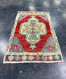 Turkish Mini Rug Oriental Hand Knotted Vintage Rug 1'9" x 2'11" #17485