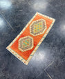 Turkish Mini Rug Oriental Hand Knotted Vintage Rug 1'4" x 2'11" #17049