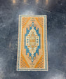 Turkish Mini Rug Oriental Hand Knotted Vintage Rug 1'8" x 3'2" #17045