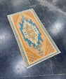 Turkish Mini Rug Oriental Hand Knotted Vintage Rug 1'8" x 3'2" #17045