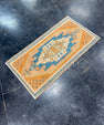 Turkish Mini Rug Oriental Hand Knotted Vintage Rug 1'8" x 3'2" #17045