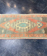 Turkish Mini Rug Oriental Hand Knotted Vintage Rug 1'8" x 3'6" #17749