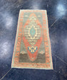 Turkish Mini Rug Oriental Hand Knotted Vintage Rug 1'8" x 3'6" #17749