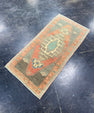 Turkish Mini Rug Oriental Hand Knotted Vintage Rug 1'8" x 3'6" #17749