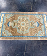 Turkish Mini Rug Oriental Hand Knotted Vintage Rug 1'10" x 3' #17912