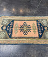 Turkish Mini Rug Oriental Hand Knotted Vintage Rug 1'9" x 3' #17909