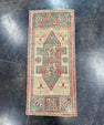 Turkish Mini Rug Oriental Hand Knotted Vintage Rug 1'7" x 3'7" #17889