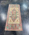 Turkish Mini Rug Oriental Hand Knotted Vintage Rug 1'7" x 3'7" #17889