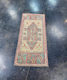 Turkish Mini Rug Oriental Hand Knotted Vintage Rug 1'7" x 3'7" #17889