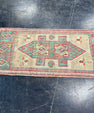 Turkish Mini Rug Oriental Hand Knotted Vintage Rug 1'7" x 3'7" #17889