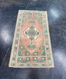 Turkish Mini Rug Oriental Hand Knotted Vintage Rug 1'10" x 3'7" #17869