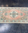 Turkish Mini Rug Oriental Hand Knotted Vintage Rug 1'10" x 3'7" #17869