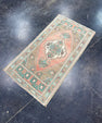 Turkish Mini Rug Oriental Hand Knotted Vintage Rug 1'10" x 3'7" #17869