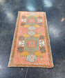 Turkish Mini Rug Oriental Hand Knotted Vintage Rug 1'10" x 3'7" #17073