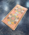 Turkish Mini Rug Oriental Hand Knotted Vintage Rug 1'10" x 3'7" #17073