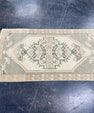 Turkish Mini Rug Oriental Hand Knotted Vintage Rug 1'6" x 3' #17751