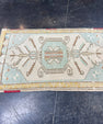 Turkish Mini Rug Oriental Hand Knotted Vintage Rug 1'10" x 3' #17941