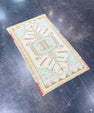 Turkish Mini Rug Oriental Hand Knotted Vintage Rug 1'10" x 3' #17941