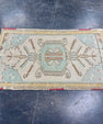 Turkish Mini Rug Oriental Hand Knotted Vintage Rug 1'10" x 3' #17941