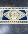 Turkish Mini Rug Oriental Hand Knotted Vintage Rug 1'10" x 3'2" #17725