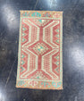 Turkish Mini Rug Oriental Hand Knotted Vintage Rug 1'8" x 2'11" #17201