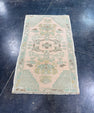 Turkish Mini Rug Oriental Hand Knotted Vintage Rug 1'9" x 2'11" #17947