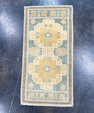 Turkish Mini Rug Oriental Hand Knotted Vintage Rug 1'9" x 3'4" #17459