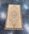 Turkish Mini Rug Oriental Hand Knotted Vintage Rug 1'8" x 3'3" #17089